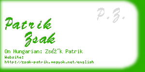 patrik zsak business card
